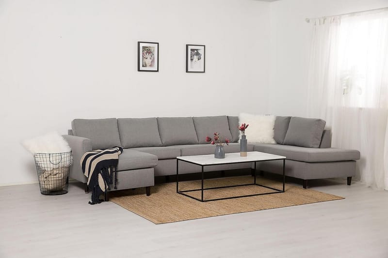 U-sofa Yen Large med Divan Venstre - Lysgrå - Møbler - Sofaer - U-sofa