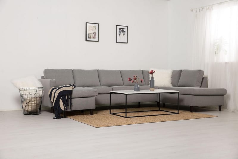 U-sofa Yen Large med Divan Venstre - Lysgrå - Møbler - Sofaer - U-sofa