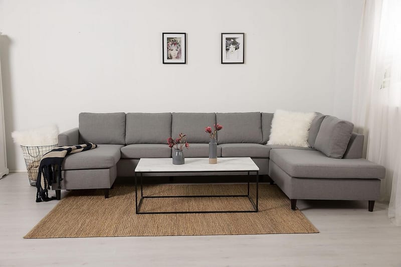 U-sofa Yen Large med Divan Venstre - Lysgrå - Møbler - Sofaer - U-sofa