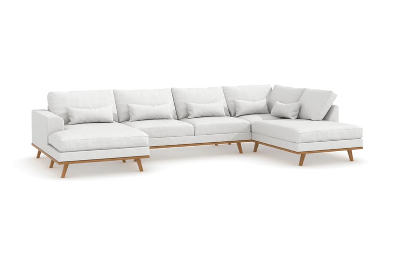 U-soffa Haga - Hvit/Eik - Møbler - Sofaer - U-sofa