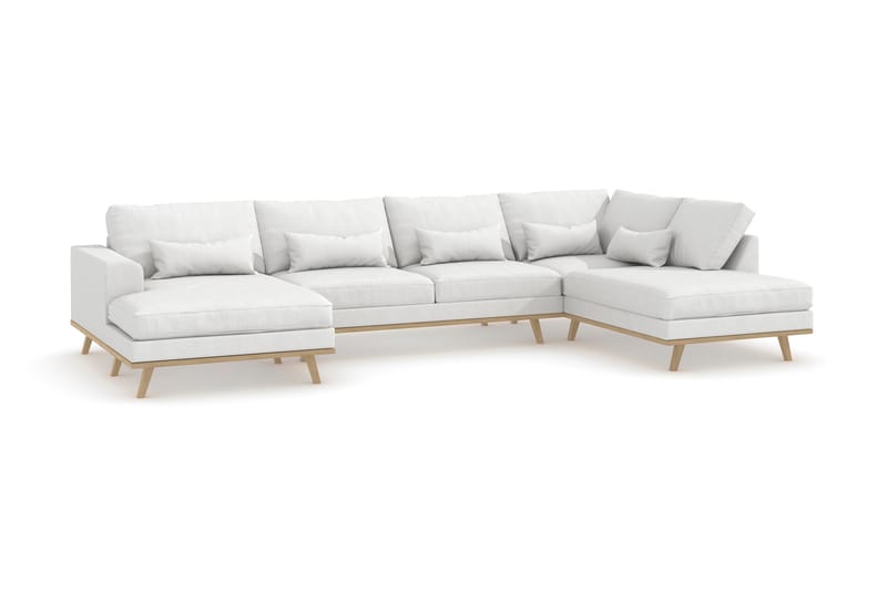 U-soffa Haga - Hvit/Eik - Møbler - Sofaer - U-sofa