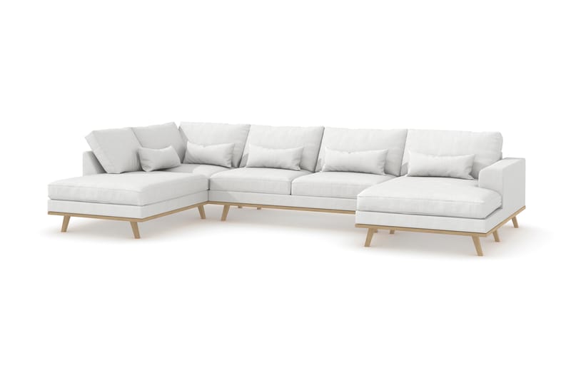 U-Soffa Haga - Hvit/Eik - Møbler - Sofaer - U-sofa