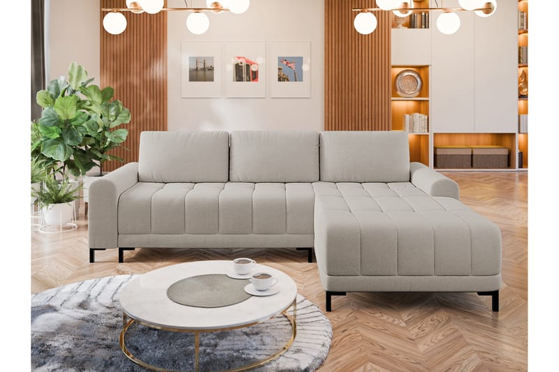 Vilshult Sofa med Divan 3-seter - Beige - Møbler - Sofaer - Sofaer med sjeselong - 3 seters sofa med divan