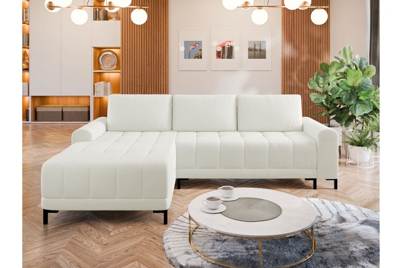 Vilshult Sofa med Divan 3-seter - Hvit - Møbler - Sofaer - Sofaer med sjeselong - 3 seters sofa med divan