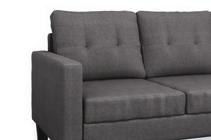 Vislanda 3-seters Sofa med Sjeselong - Grå - Møbler - Sofaer - Sofaer med sjeselong - 3 seters sofa med divan