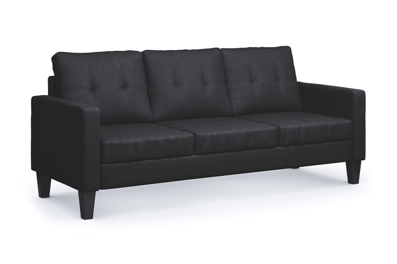 Vislanda 3-seters Sofa - Svart - Møbler - Sofaer - 3 seter sofa