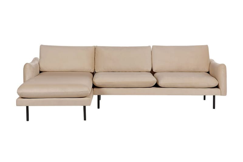 Woodal Hjørnesofa 4-seter - Beige/Svart - Møbler - Sofaer - Hjørnesofaer