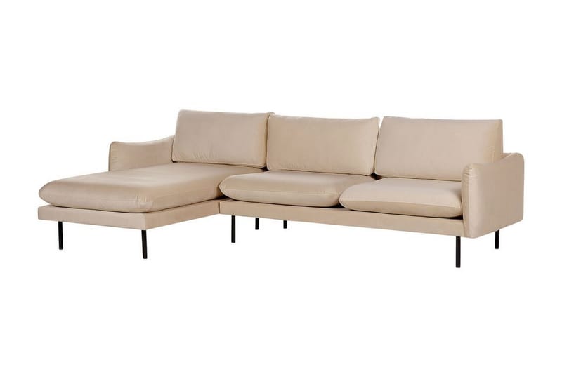 Woodal Hjørnesofa 4-seter - Beige/Svart - Møbler - Sofaer - Hjørnesofaer