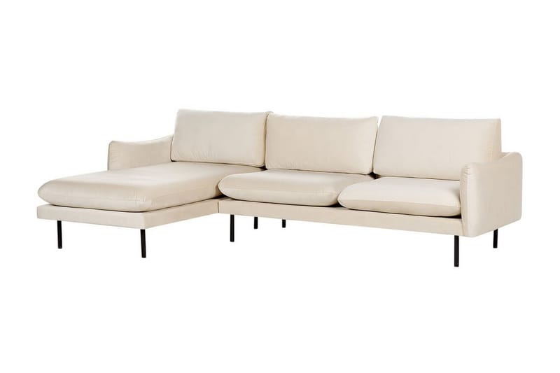 Woodal Hjørnesofa 4-seter - Beige/Svart - Møbler - Sofaer - Hjørnesofaer