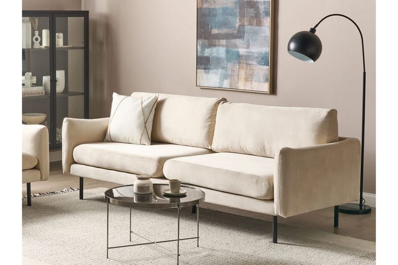 Woodal Sofa 3-seter - Beige/Svart - Møbler - Sofaer - 3 seter sofa