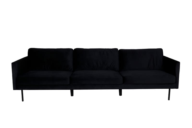 Zoom 3-seter Sofa Fløyel - Svart - Møbler - Sofaer - 3 seter sofa