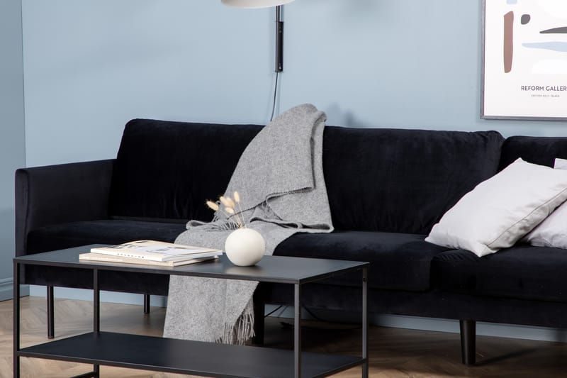 Zoom 3-seter Sofa Fløyel - Svart - Møbler - Sofaer - 3 seter sofa