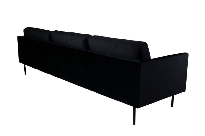 Zoom 3-seter Sofa Fløyel - Svart - Møbler - Sofaer - 3 seter sofa