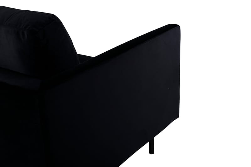 Zoom 3-seter Sofa Fløyel - Svart - Møbler - Sofaer - 3 seter sofa