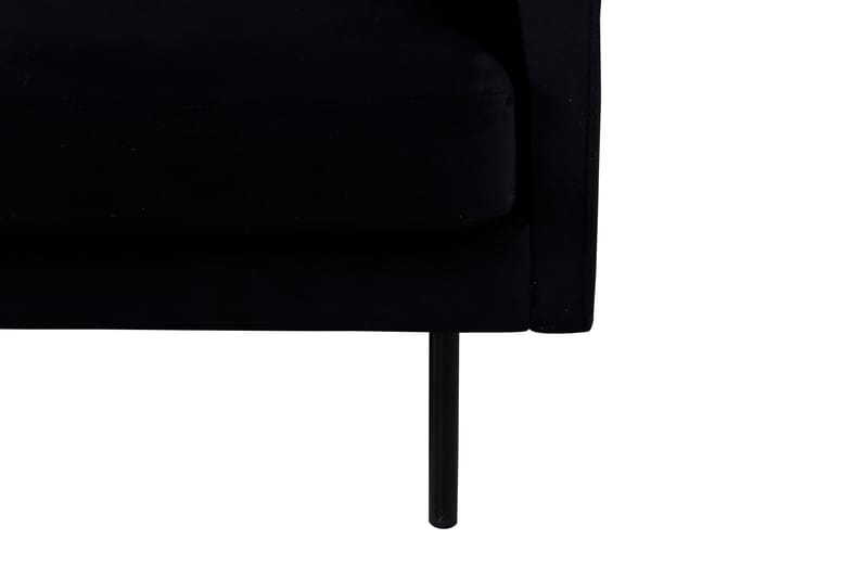 Zoom 3-seter Sofa Fløyel - Svart - Møbler - Sofaer - 3 seter sofa