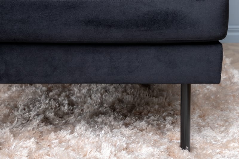 Zoom U-sofa Fløyel - Svart - Møbler - Sofaer - U-sofa