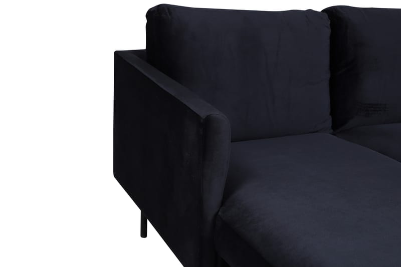 Zoom U-sofa Fløyel - Svart - Møbler - Sofaer - U-sofa