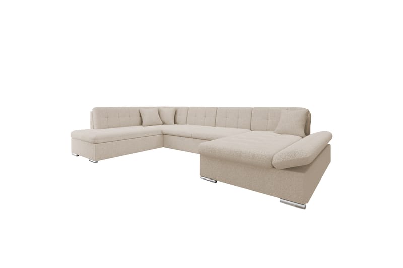 Zumar Sofa med Sjeselong og Divan 4-seter - Beige - Møbler - Sofaer - Sofaer med sjeselong - 4 seters sofa med divan