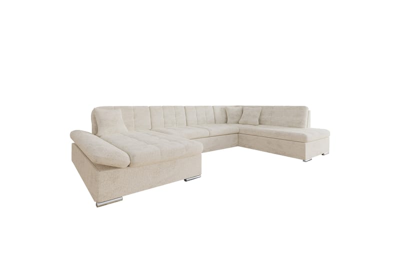 Zumar Sofa med Sjeselong og Divan 4-seter - Beige - Møbler - Sofaer - Sofaer med sjeselong - 4 seters sofa med divan