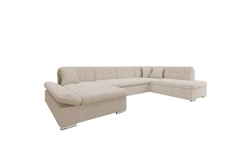 Zumar Sofa med Sjeselong og Divan 4-seter - Beige - Møbler - Sofaer - Sofaer med sjeselong - 4 seters sofa med divan