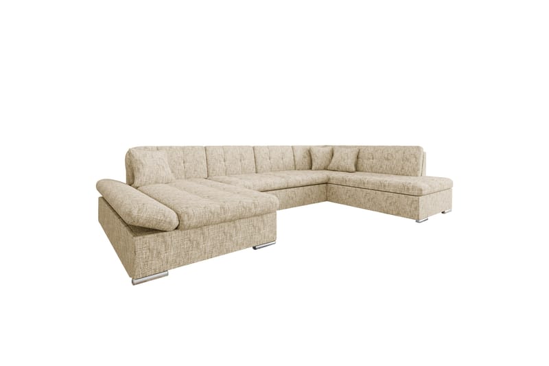 Zumar Sofa med Sjeselong og Divan 4-seter - Beige - Møbler - Sofaer - Sofaer med sjeselong - 4 seters sofa med divan