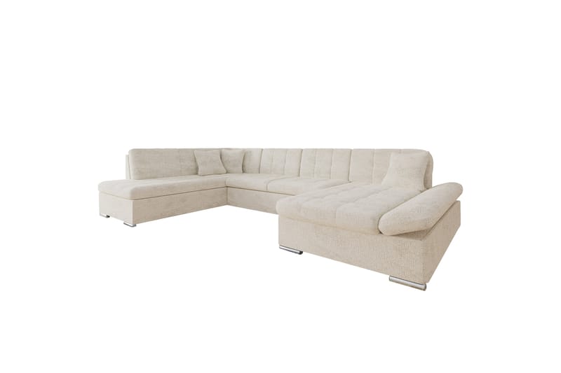 Zumar Sofa med Sjeselong og Divan 4-seter - Beige - Møbler - Sofaer - Sofaer med sjeselong - 4 seters sofa med divan