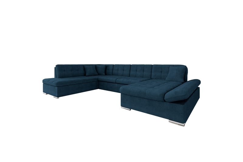 Zumar Sofa med Sjeselong og Divan 4-seter - Blå - Møbler - Sofaer - Sofaer med sjeselong - 4 seters sofa med divan