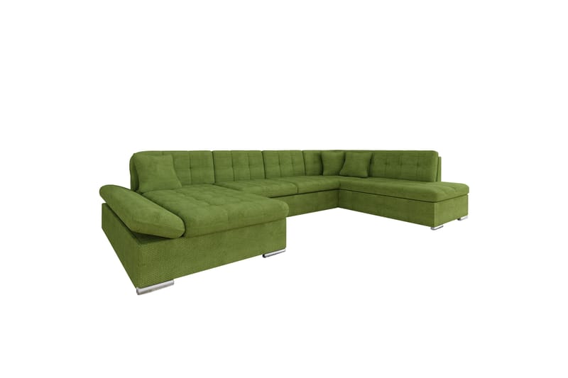 Zumar Sofa med Sjeselong og Divan 4-seter - Grønn - Møbler - Sofaer - Sofaer med sjeselong - 4 seters sofa med divan