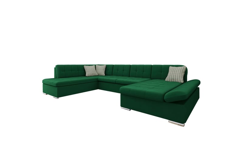 Zumar Sofa med Sjeselong og Divan 4-seter - Grønn - Møbler - Sofaer - Sofaer med sjeselong - 4 seters sofa med divan