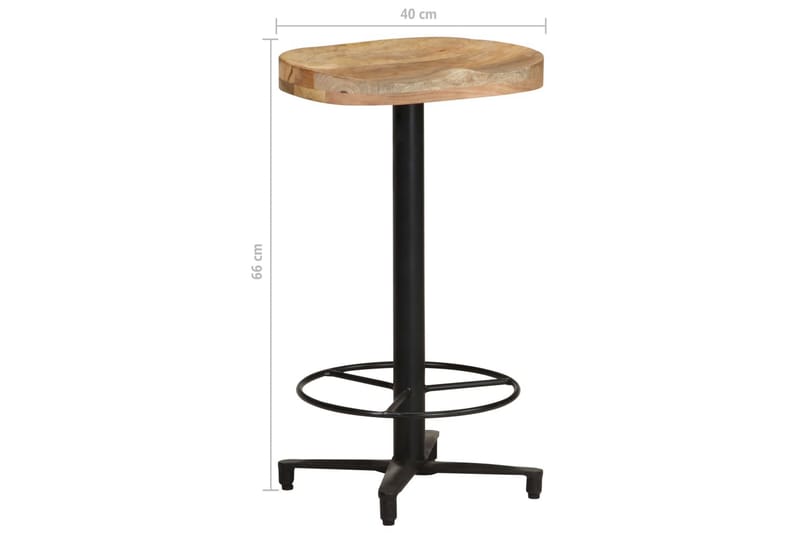 Barkrakker 2 stk 66 cm heltre mango - Brun - Møbler - Stoler - Barstol