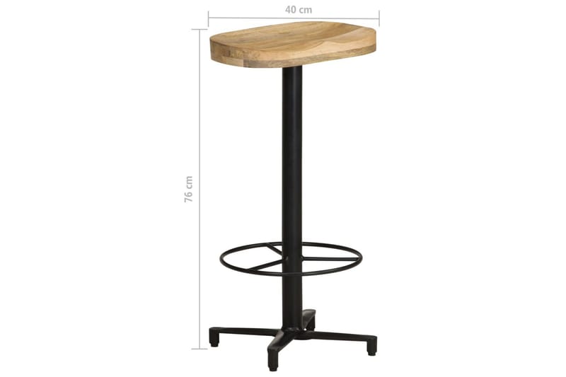 Barkrakker 2 stk 76 cm heltre mango - Brun - Møbler - Stoler - Barstol