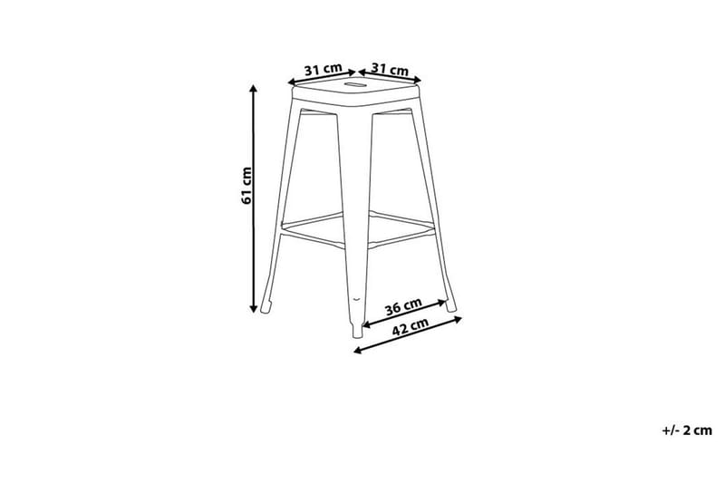 Barkrakk Cabrillo 42 cm - Rød - Møbler - Stoler - Barstol