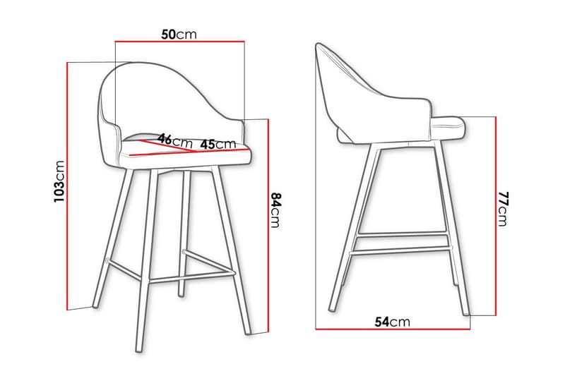 Barkrakk Glenarm - Svart/Beige - Møbler - Stoler - Barstol