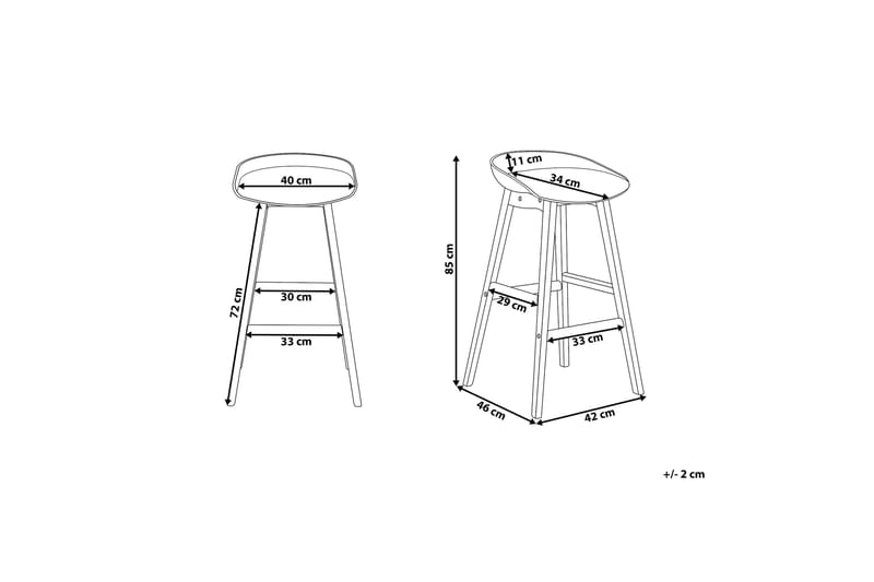 Barstol Micco 47 cm - Hvit - Møbler - Stoler - Barstol