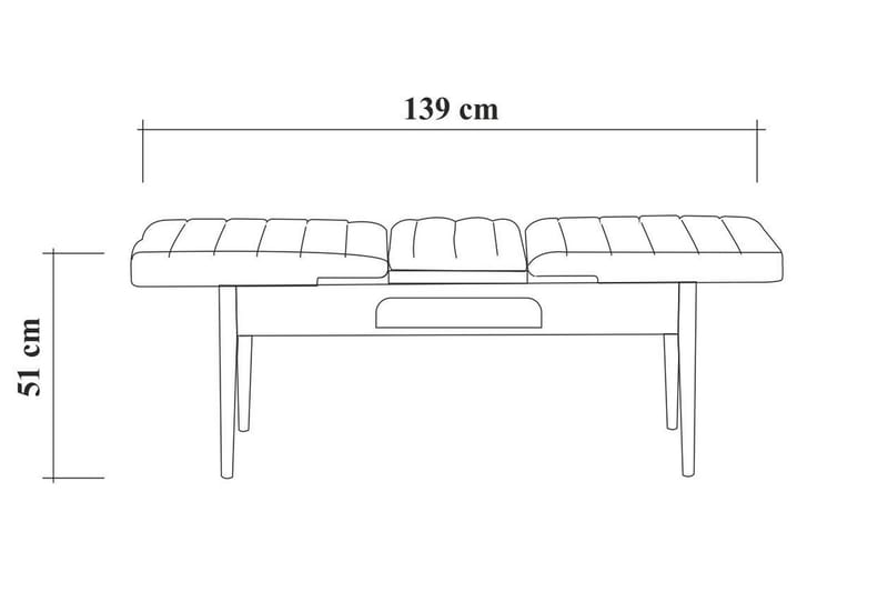 Sittebenk Vinadi 110 cm - Brun - Møbler - Stoler - Benk