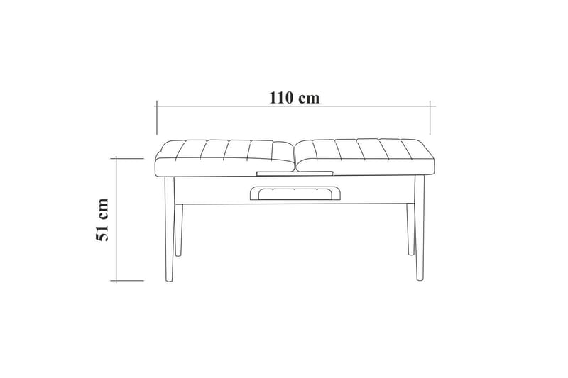 Sittebenk Vinadi 110 cm - Natur - Møbler - Stoler - Benk