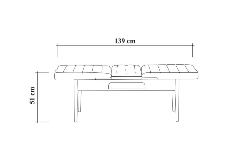 Sittebenk Vinadi 110 cm - Natur - Møbler - Stoler - Benk