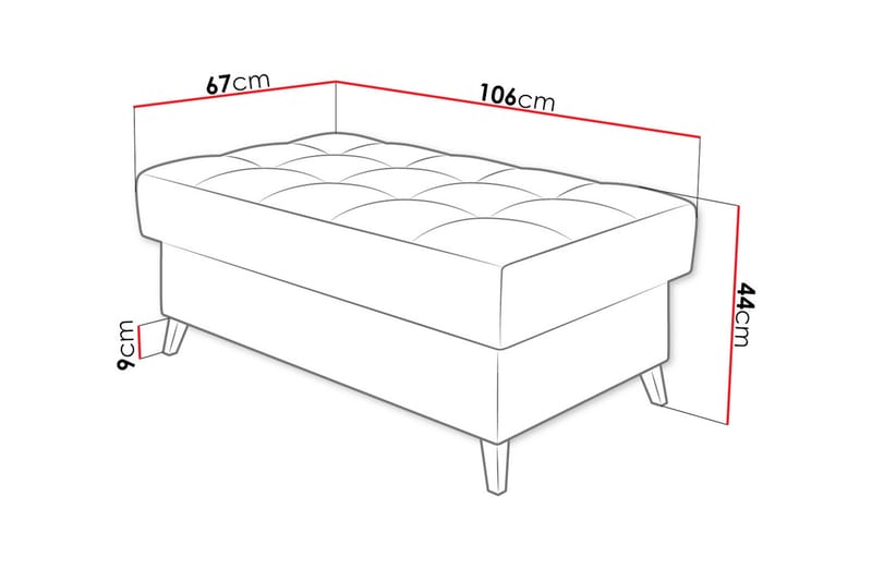 Amshyttan Fotskammel 106 cm - Blå - Møbler - Stoler - Krakk - Fotskammel