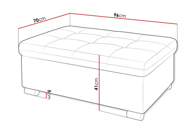 Dynir Fotskammel 70 cm - Blå - Møbler - Stoler - Krakk - Fotskammel