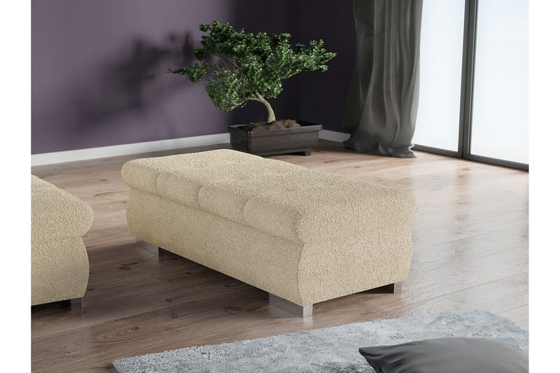 Fotpall Cerys 60 cm - Beige - Møbler - Stoler - Krakk - Fotskammel