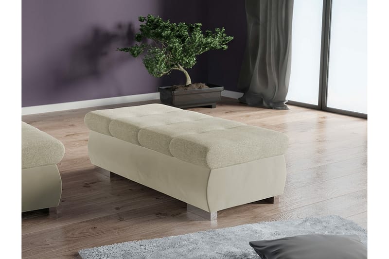 Fotpall Cerys 60 cm - Beige - Møbler - Stoler - Krakk - Fotskammel