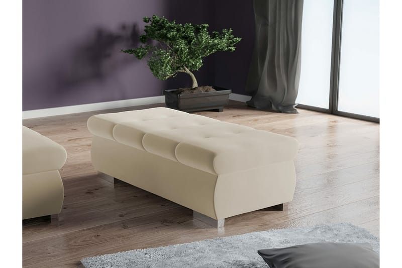 Fotpall Cerys 60 cm - Beige - Møbler - Stoler - Krakk - Fotskammel