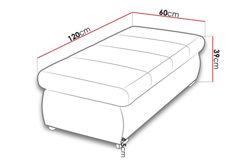 Fotpall Cerys 60 cm - Blå - Møbler - Stoler - Krakk - Fotskammel