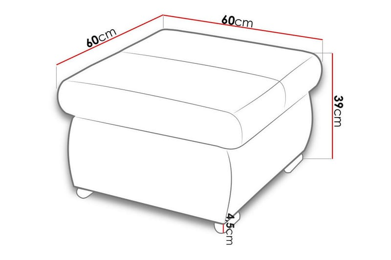 Fotpall Cerys 60 cm - Blå - Møbler - Stoler - Krakk - Fotskammel