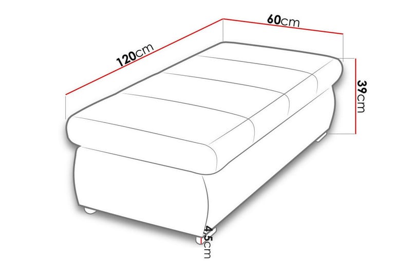 Fotpall Cerys 60 cm - Blå - Møbler - Stoler - Krakk - Fotskammel