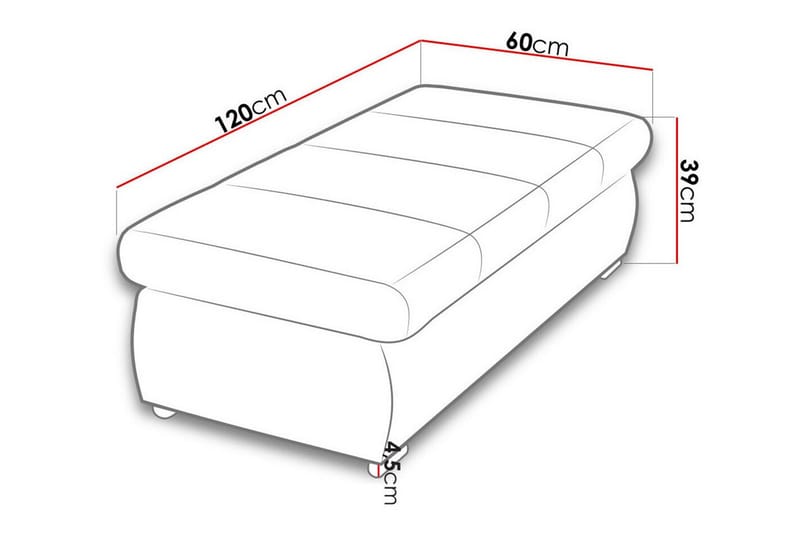 Fotpall Cerys 60 cm - Brun - Møbler - Stoler - Krakk - Fotskammel