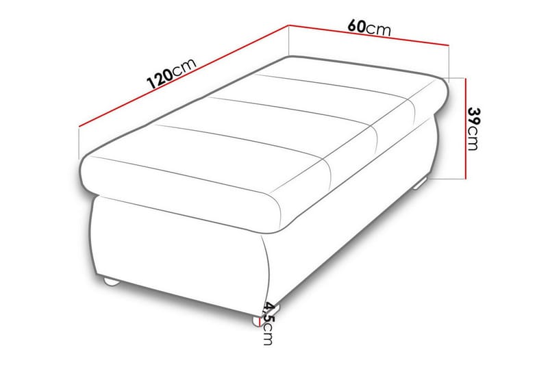 Fotpall Cerys 60 cm - Grøn - Møbler - Stoler - Krakk - Fotskammel