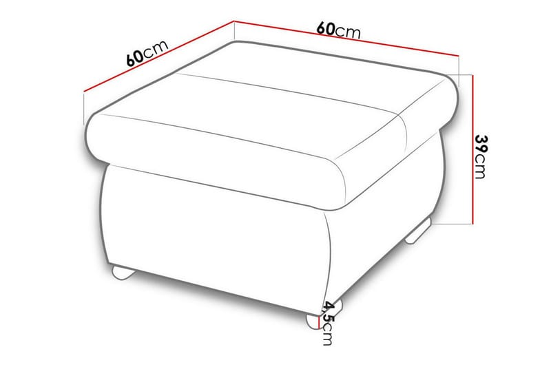 Fotpall Cerys 60 cm - Grøn - Møbler - Stoler - Krakk - Fotskammel