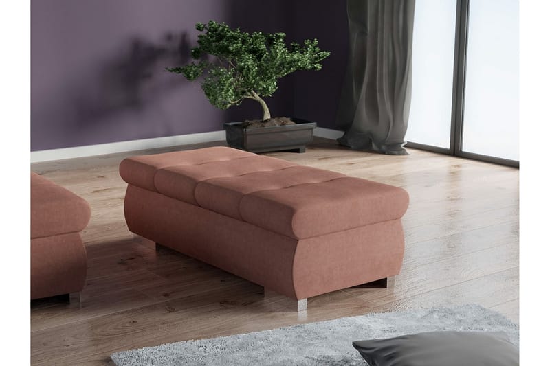 Fotpall Cerys 60 cm - Rosa - Møbler - Stoler - Krakk - Fotskammel