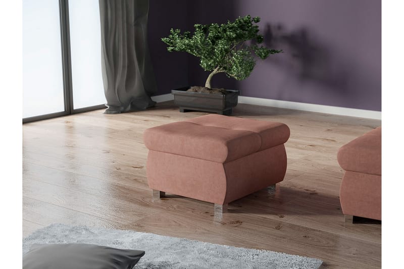 Fotpall Cerys 60 cm - Rosa - Møbler - Stoler - Krakk - Fotskammel